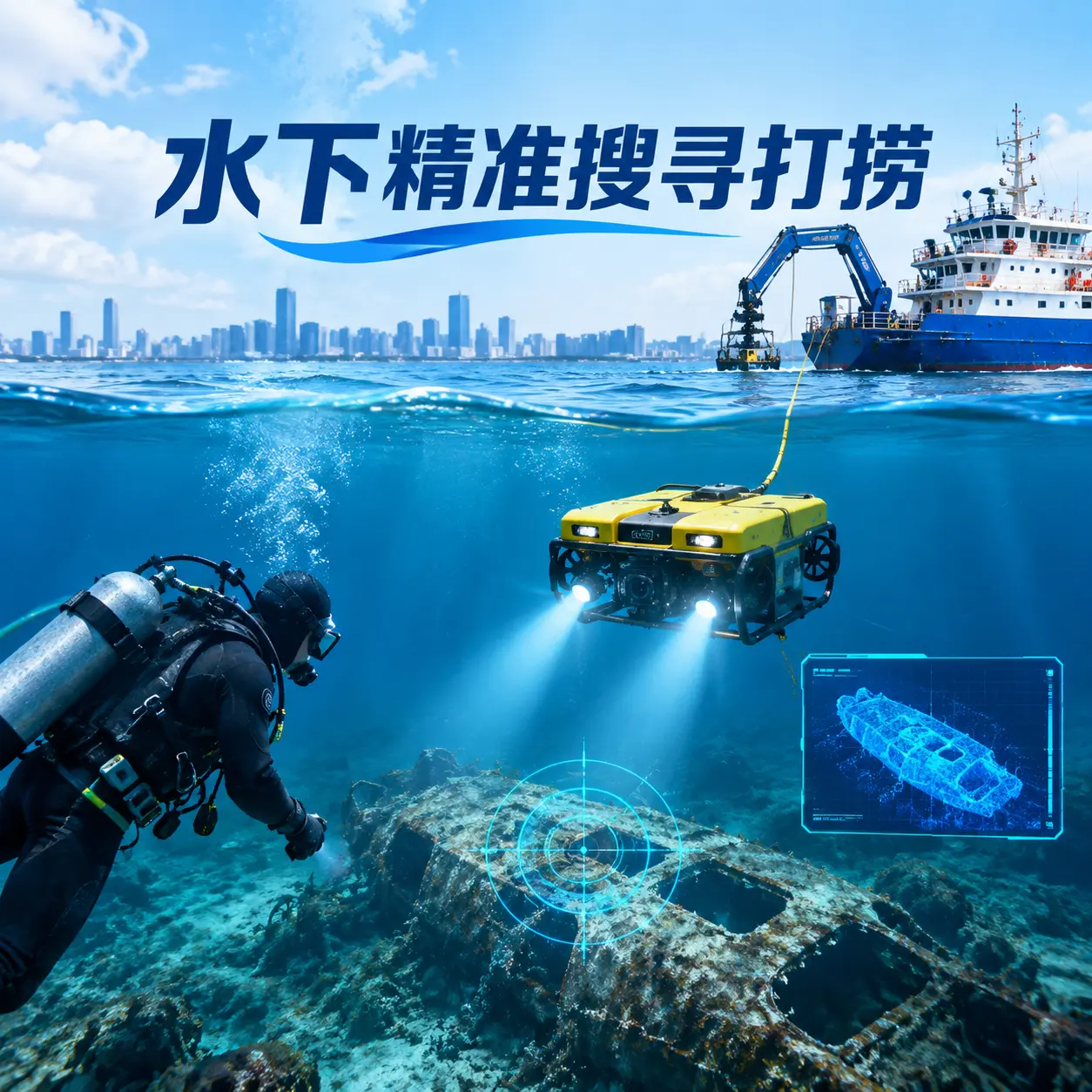 大余水下精准搜寻打捞